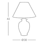 Giardino Avorio Ø 30 cm – handgefertigte Tischlampe aus Italien #size:30cm