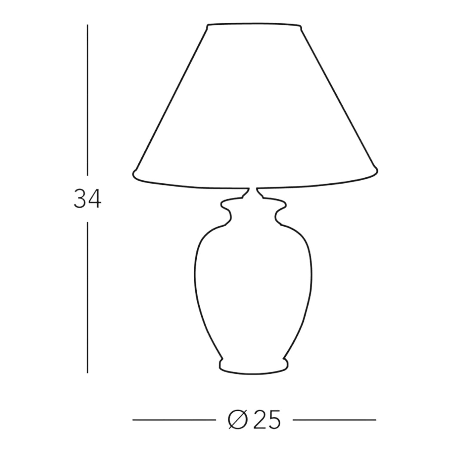 Giardino Perla Ø 25 cm – handgefertigte Tischlampe aus Italien #size:25cm