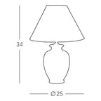 Giardino Panse Ø 25 cm – handgefertigte Tischlampe aus Italien #size:25cm