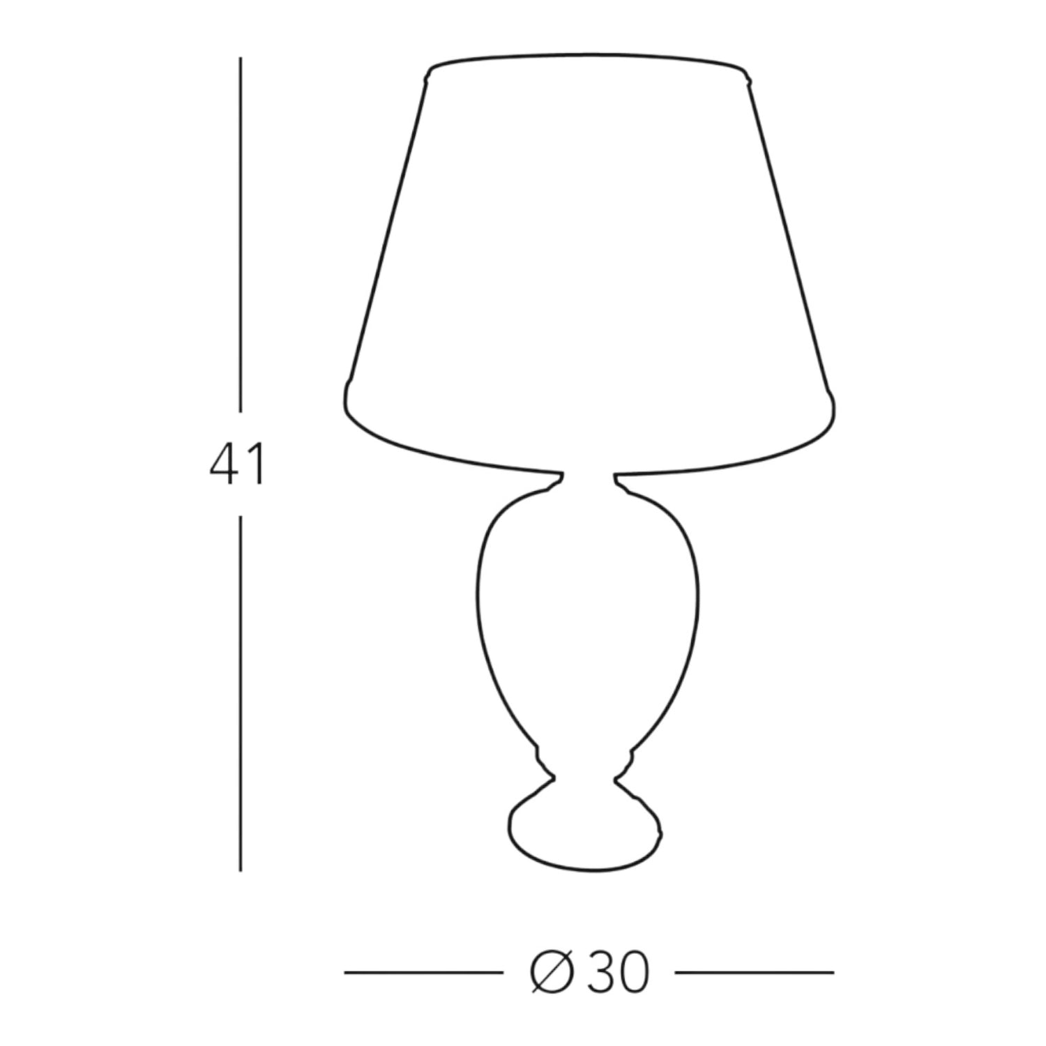 Damasco Ø 30 cm – handgefertigte Tischlampe aus Italien #size:30cm