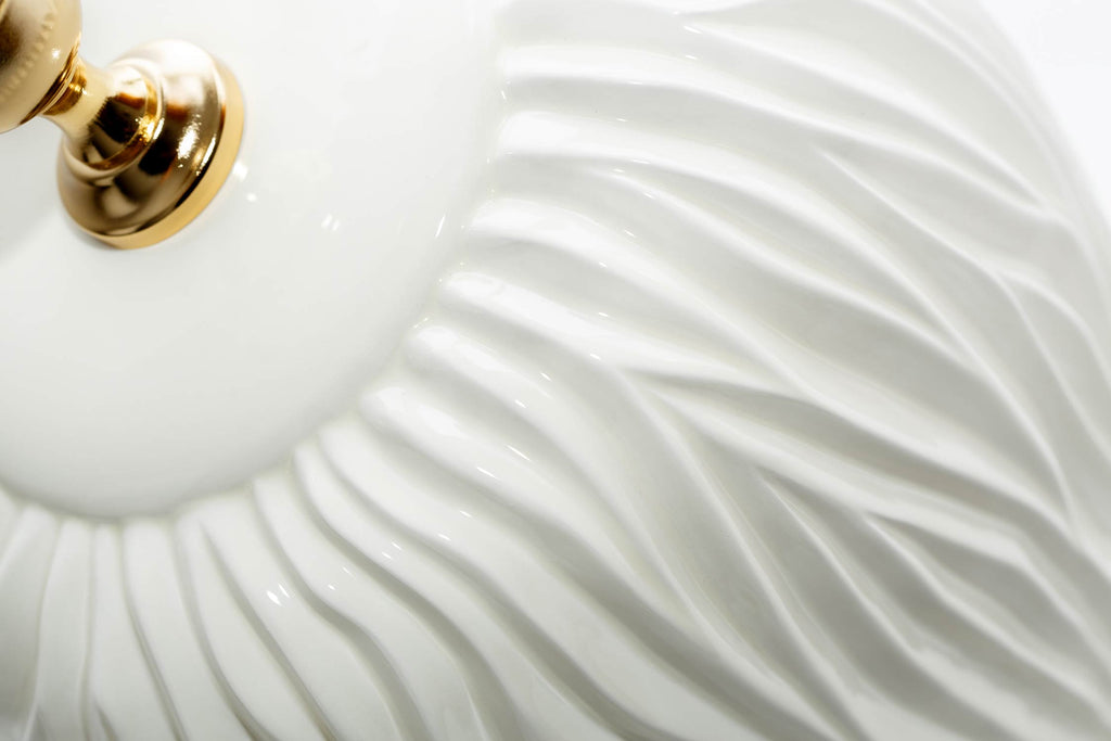 Lunatre Onde – handgefertigte Tischlampe aus Italien #shade:beige