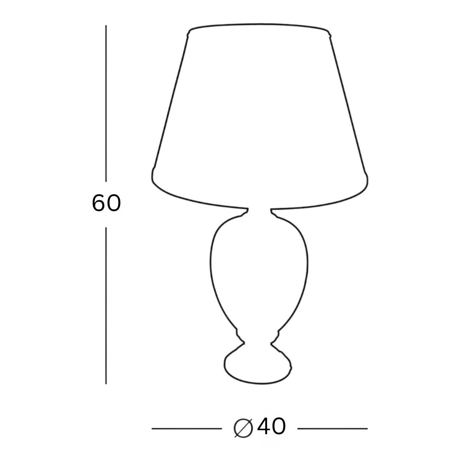 Damasco Ø 40 cm – handgefertigte Tischlampe aus Italien #size:40cm