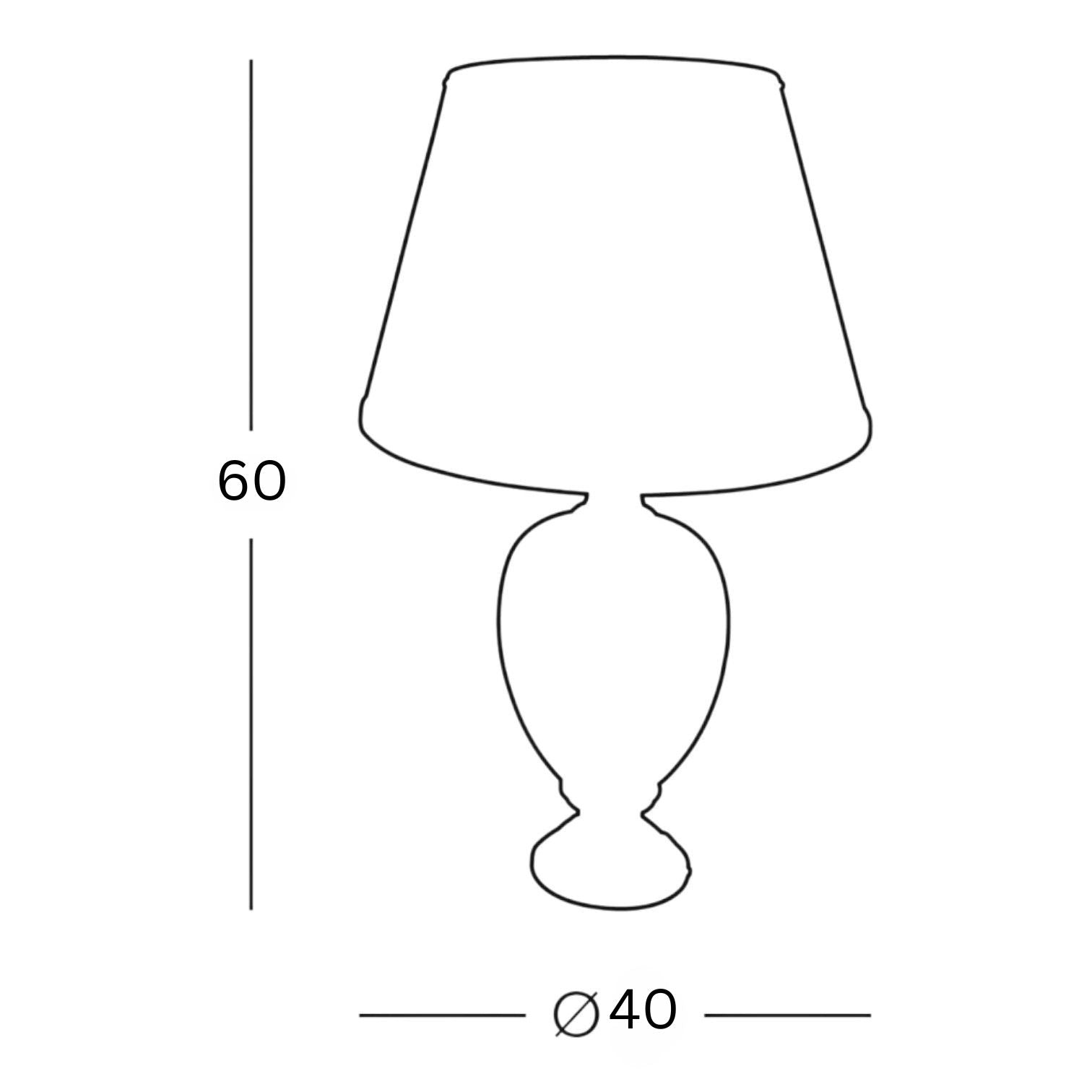 Damasco Ø 40 cm – handgefertigte Tischlampe aus Italien #size:40cm