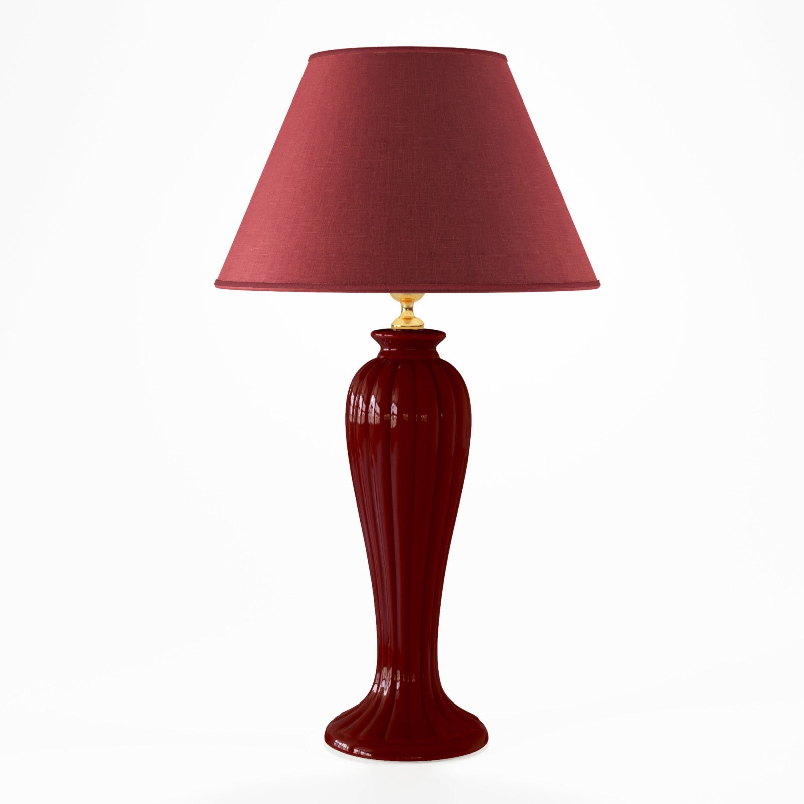 Lunatre Eleganza Bordeaux – handgefertigte Tischlampe aus Italien #color:bordeaux #shade:rot