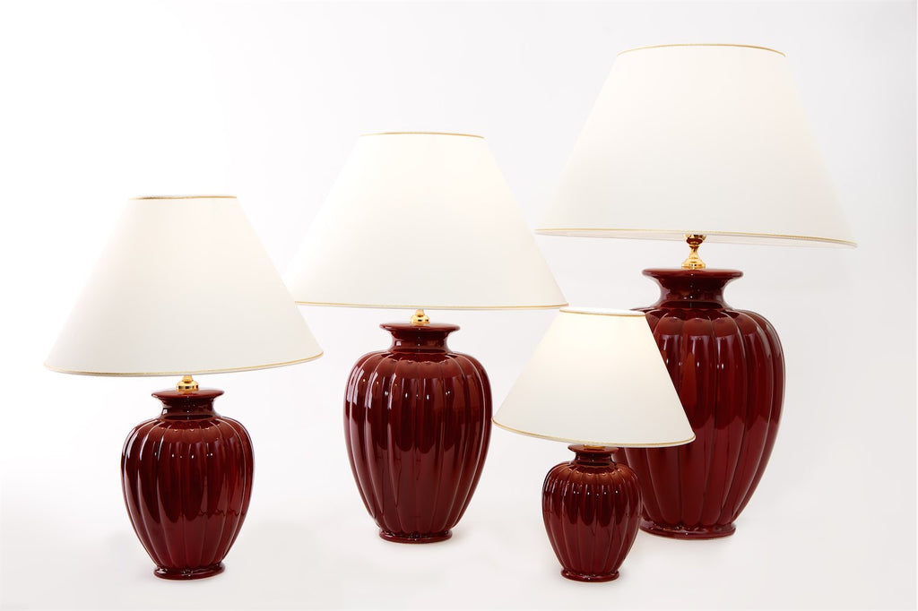 Lunatre Palazzo Bordeaux (Weinrot), Lampenschirm Beige #color:bordeaux #shade:beige