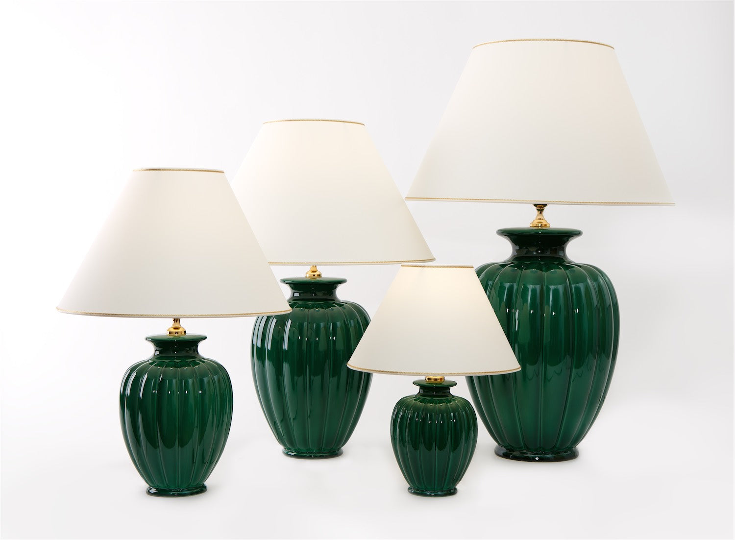 Lunatre Palazzo Verde (Grün), Lampenschirm Beige #color:verde #shade:beige