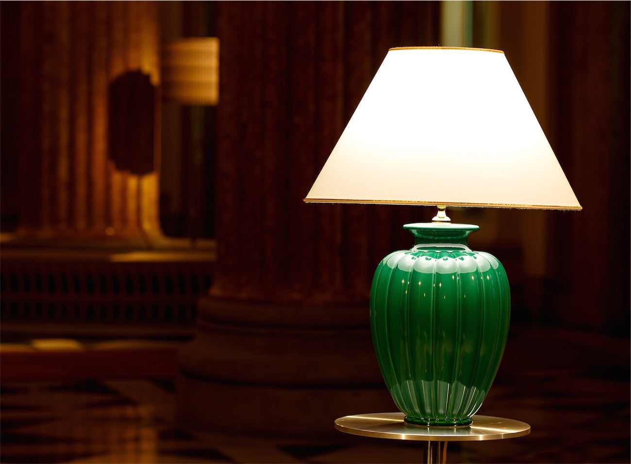Lunatre Palazzo Verde (Grün), Lampenschirm Beige #color:verde #shade:beige