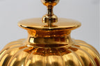 Lunatre Palazzo Oro Lucido (Gold Glänzend), Keramik-Detail – handgefertigte Tischlampe aus Italien #color:oro-lucido