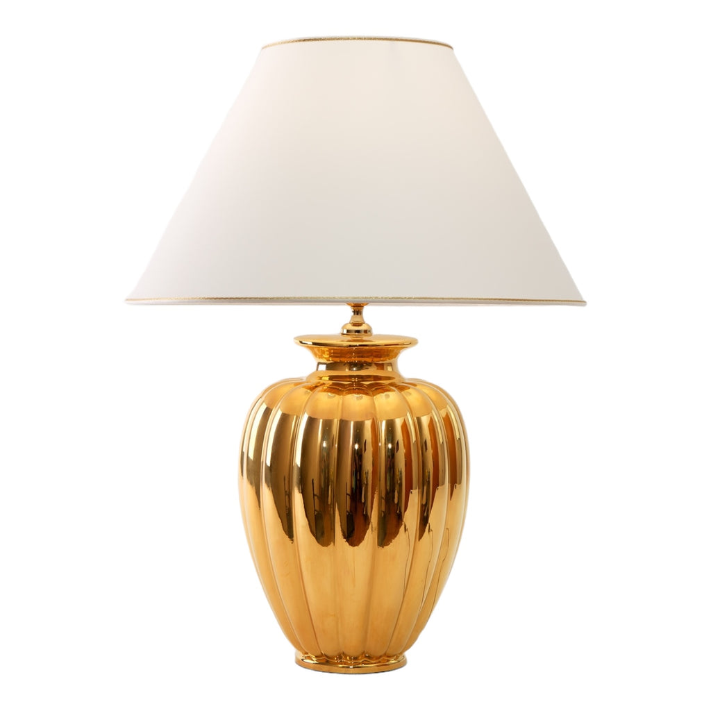 Lunatre Palazzo Oro Lucido (Gold Glänzend), Lampenschirm Beige #color:oro-lucido #shade:beige