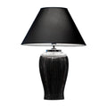 Lunatre Nobile Platino, Schirm Empire Schwarz – handgefertigte Tischlampe aus Italien #shade:schwarz #form:empire