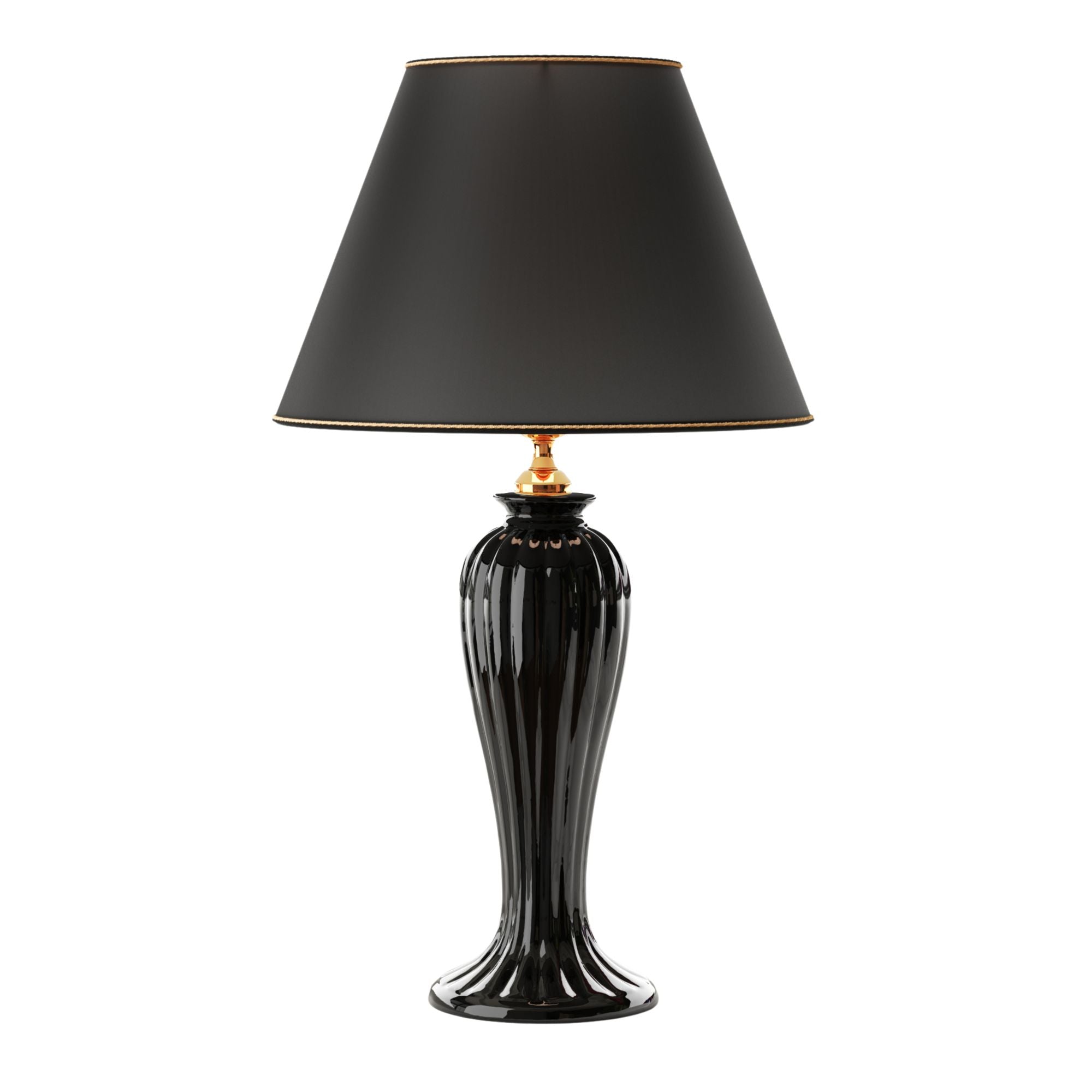 Lunatre Eleganza Nero – handgefertigte Tischlampe aus Italien #color:nero #shade:schwarz