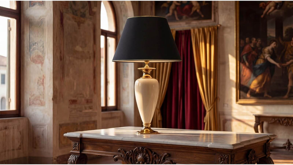 Lunatre Estetica – handgefertigte Tischlampe aus Italien #shade:schwarz