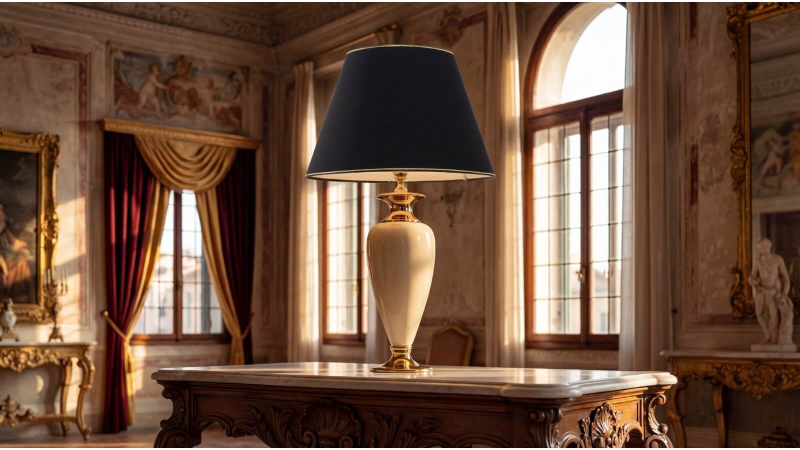 Lunatre Estetica – handgefertigte Tischlampe aus Italien #shade:schwarz