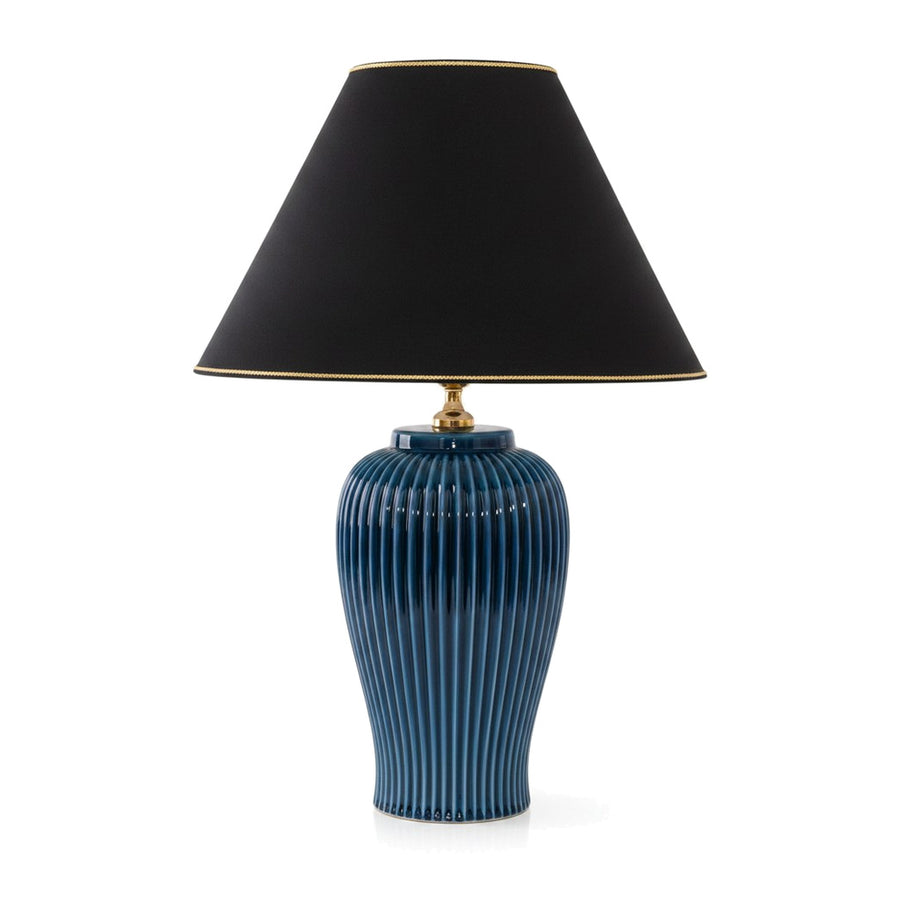 Lunatre Nobile blu Empire shade – black lampshade