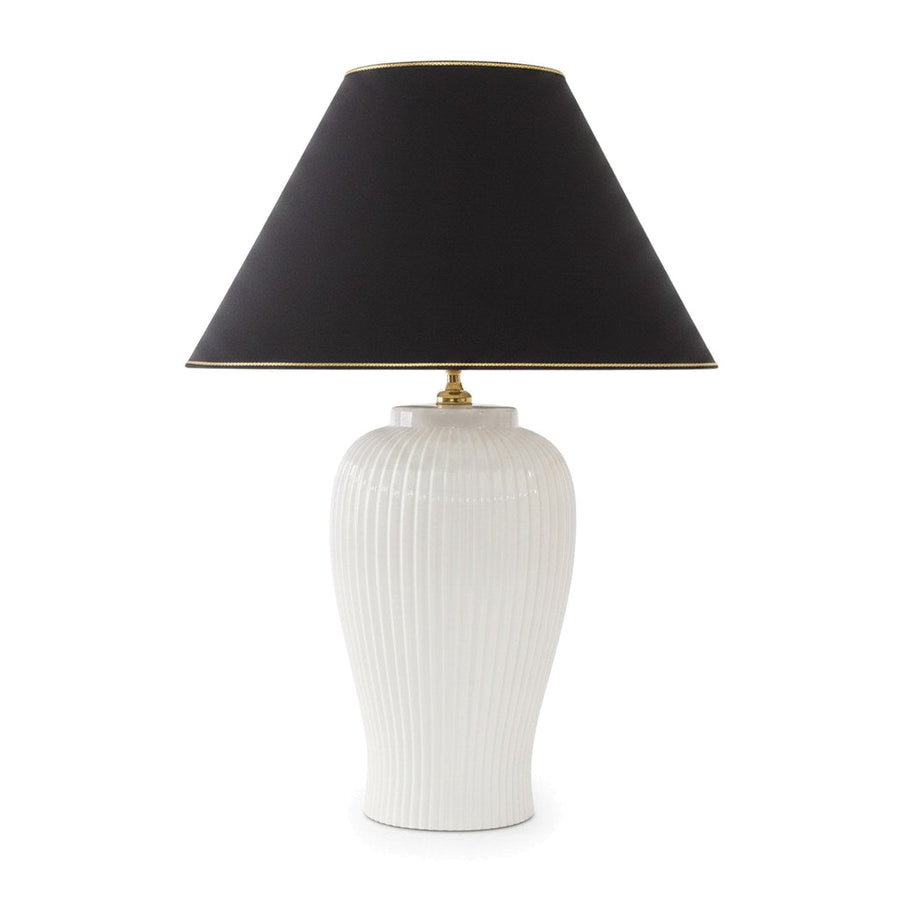 Lunatre Nobile Bianco Empire shade – black lampshade