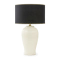 Lunatre Nobile Bianco, Schirm Trommel Schwarz – handgefertigte Tischlampe aus Italien #shade:schwarz #form:trommel