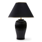 Lunatre Nobile Nero, Schirm Empire Schwarz – handgefertigte Tischlampe aus Italien #shade:schwarz #form:empire