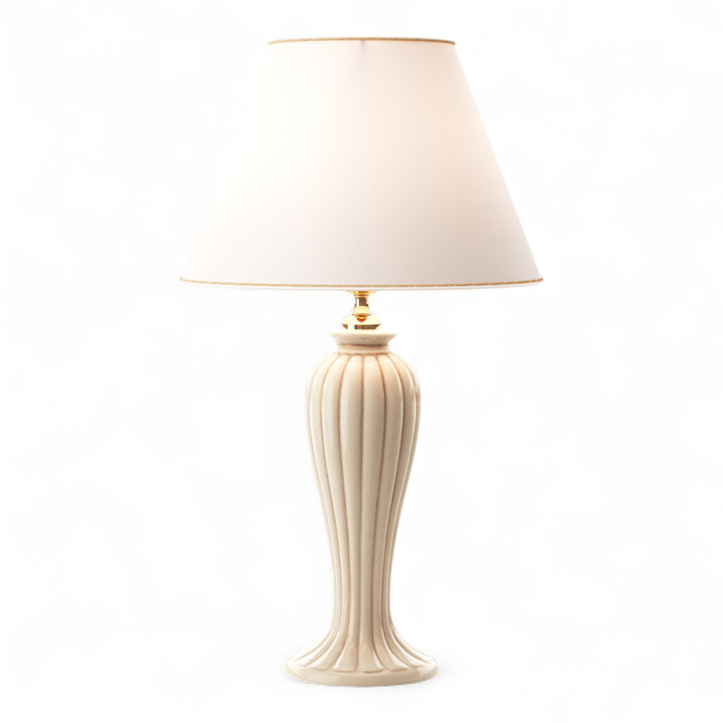 Lunatre Eleganza Avorio Antico – handgefertigte Tischlampe aus Italien #color:avorio-antico #shade:beige